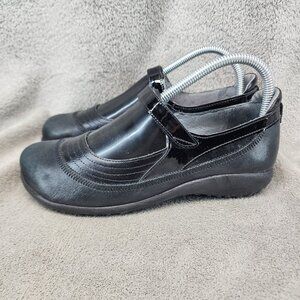 Naot Shoes Womens EU 38 Size 7 Black Leather Mary Jane Flats